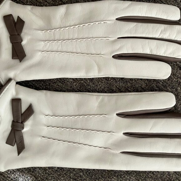 LEATHER & CASHMERE Made in ITALY --Lined Gloves NEW!! - Picture 5 of 12